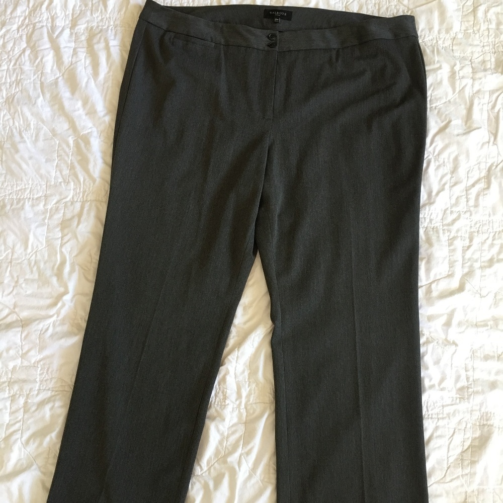 Talbots Charcoal Grey Heather Pants Sz 20W